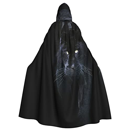 RFSHOP Panther with Blue Eyes Pelican Birds Blue Sea Sky Adult Men Costume Cloak 59 in, Witch Halloween Cloak, Hooded Cape Cospl