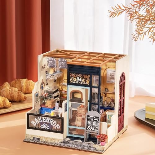 RoWood Kit de casa de muñecas en miniatura, kits de modelo de casa pequeña para adultos y adolescentes - Nancy's Bake Shop