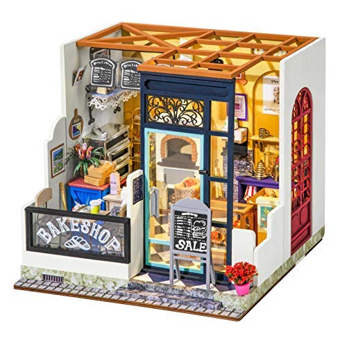 RoWood Kit de casa de muñecas en miniatura, kits de modelo de casa pequeña para adultos y adolescentes - Nancy's Bake Shop