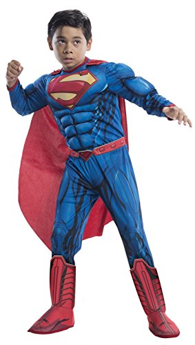 Rubie's Costume Co - Disfraz infantil de Superman, Azul / Patchwork, Medium (Talla 8-10) US