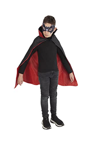 Rubies Set Superheroe Vampiro, Capa y máscara, Oficial halloween, carnaval y cumpleaños, S5215