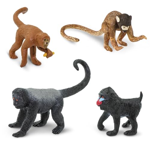 Safari Ltd.- Monos y Simios TOOB Conjunto de 12 Minifiguras (-) Figura de Juguete, Multicolor, S (680604)