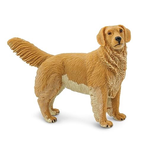 Safari Ltd. Perro Golden Retriever 9.4cm | Figuras de Perros y Gatos | Juguetes para Niños | No tóxico y Libre de BPA | Apto para niños de 3