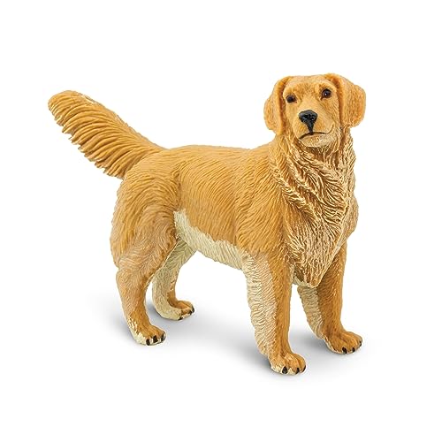 Safari Ltd. Perro Golden Retriever 9.4cm | Figuras de Perros y Gatos | Juguetes para Niños | No tóxico y Libre de BPA | Apto para niños de 3