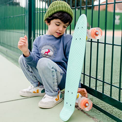 Sawyer Bikes - Monopatin/Skateboard con Ruedas LED - Niños y Adolescentes (Mint)