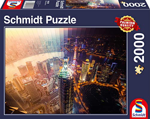 Schmidt Puzzle 58239 Puzzle 2.000 Piezas, día y Noche, segmento de Tiempo,