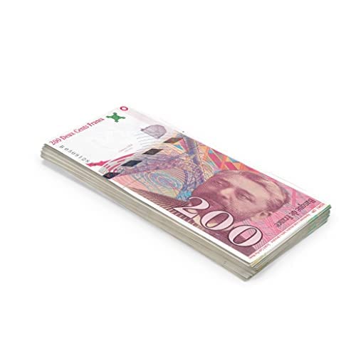 Scratch Cash 100 x ₣ 200 Francos Dinero Falso (tamaño Real) ASIN B09SZJ2588