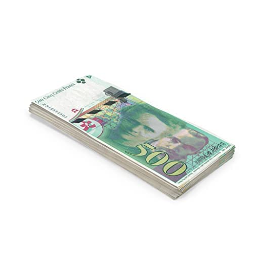 Scratch Cash 100 x ₣ 500 Francos Dinero Falso (tamaño Real)
