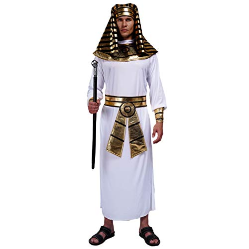 SEA HARE Disfraz de Faraón Egipcio para Hombre (Blanco)