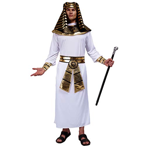 SEA HARE Disfraz de Faraón Egipcio para Hombre (Blanco)