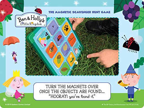 SEEKERS Ben and Holly's Scavenger Hunt Game - Kit de iniciación con tablero magnético. Búsqueda del tesoro de la naturaleza al aire libre. Ideal para juegos sensoriales y viajes. Juegos al aire libre