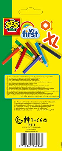 SES Creative-Mis Primeros lápices de Colores SES My First, Multicolor, 8 Unidad (Paquete de 1) (14416)