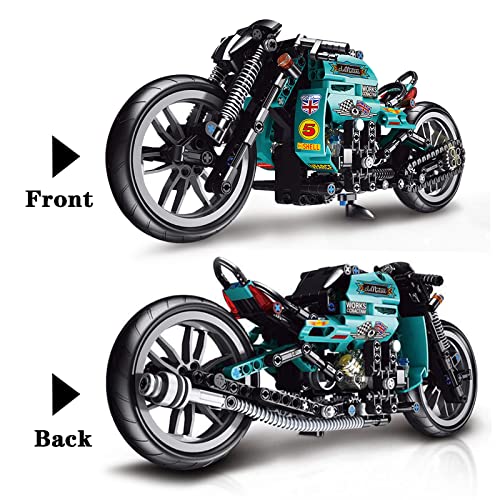 Seyaom Kit de construcción de motocicleta Cafe Racer Juegos de construcción de motocicletas compatibles con Lego (Cafe Racer)