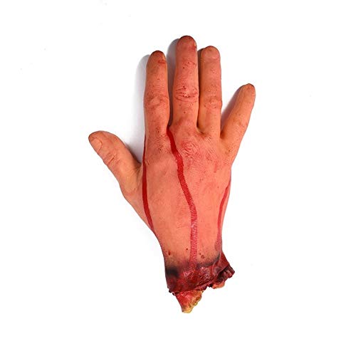 shanpu Bloody Horror Scary Prop Severed Life Size Arm Hand House Scary Bloody