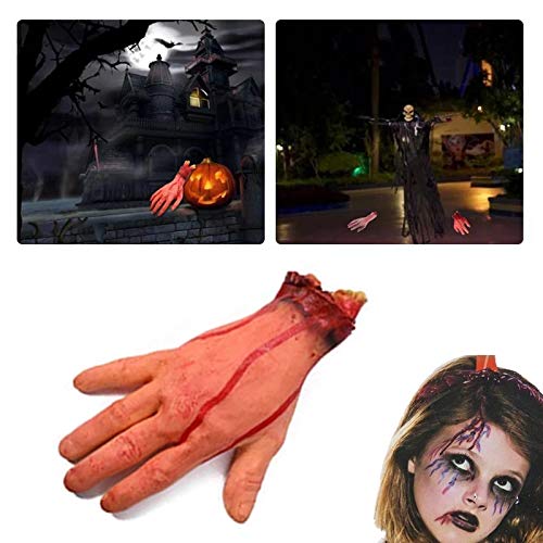 shanpu Bloody Horror Scary Prop Severed Life Size Arm Hand House Scary Bloody