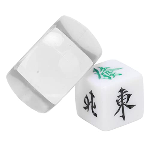 SHYEKYO Dados de Esfera, Mano de Obra Exquisita Mahjong Dirección del Viento Dados Este Sudoeste Norte Portátil Ligero para Juegos de Mesa de Casino(Transparente)