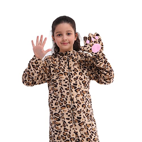 Sincere Party Lana Gato mono Disfraz gato leopardo Víspera de Todos los Santos Disfraz para niños 2X-Grande (12-14)