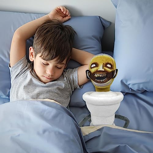 Skibidi-Toilet Series Plushies, Hit Game Role Pixel Toilet Man Plush Doll, Parasitic Toilet Man VS Tie Toilet Man, almohada de personaje de dibujos animados súper suave, decoración del hogar, juguetes