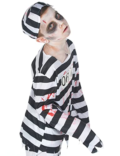 Smiffy's Disfraz zombie preso niño Halloween - 7-9 años (130/143 cm)