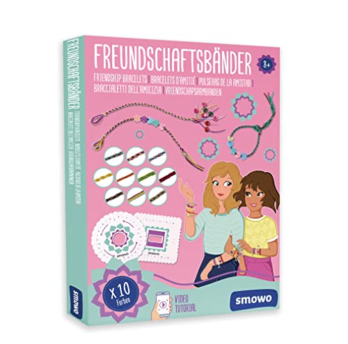 Smowo® Kit para hacer pulseras de hilo – Set para tejer pulseras de la amistad para niñas - Incluye manual y videos de instrucciones