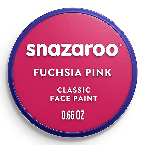 Snazaroo - Pintura facial y corporal, 18 ml, color rosa fucsia, profesional a base de agua, pastilla de aquacolor individual para adultos, niños y efectos especiales