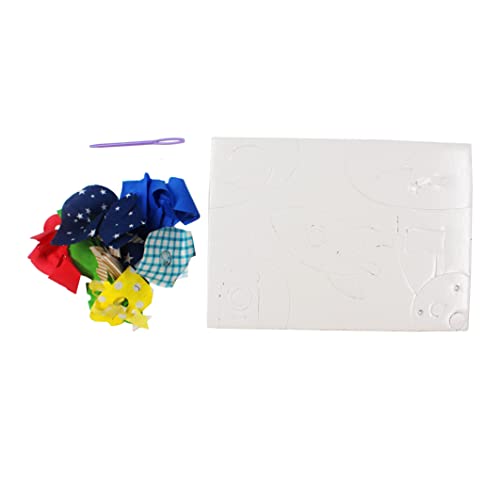 Sodertex LOOLIPO L611911 – Kit de bricolaje para hacer – patchwork de espuma EVA y tela – 13 x 18 cm – Colores surtidos – Ocio creativo