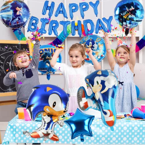 Sonic Cumpleaños Decoracion, Globos Sonic, Globos Sonic Cumpleaños 6, Sonic Cumpleaños 6, Decoración Globos Sonic, Sonic Fiestas Decoración Globos,Cumpleaños Infantiles Decoracion