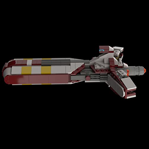 Spicyfy Juego de construcción de destructor de estrellas, 400 unidades de fragata de clase Pelta, buque de guerra, bloques MOC para adultos y niños, compatible con nave espacial Lego