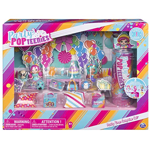 Spin Master Party Popteenies 6045714 Party Time Surprise Set con Confeti, muñecas coleccionables y Accesorios
