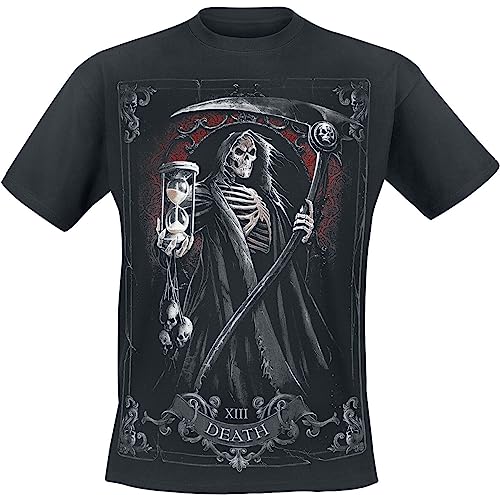 Spiral Death Tarot Hombre Camiseta Negro S 100% algodón Regular