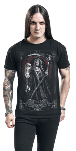 Spiral Death Tarot Hombre Camiseta Negro S 100% algodón Regular