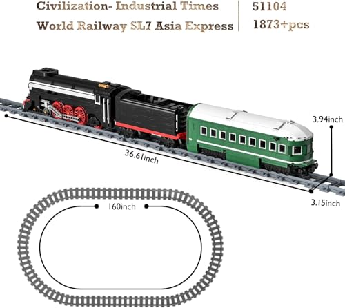 SPIRITS SL Express Kit de Bloques de construcción de Tren de, Kit de Modelo de Tren RC, Juguete de Locomotora de construcción, Modelo a Escala de Tren con vías de Tren, Juguetes for vehículos urbanos