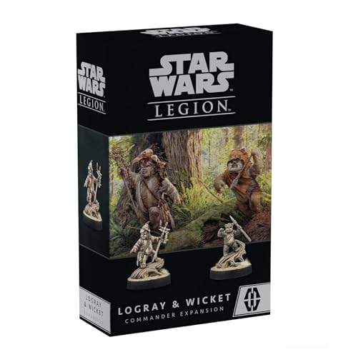 Star Wars Legion Logrey & Wicket Commander Expansion,Juego de batalla para dos jugadores,Juego de miniaturas,Tiempo de juego promedio de 3 horas,Fabricado por Atomic Mass Games