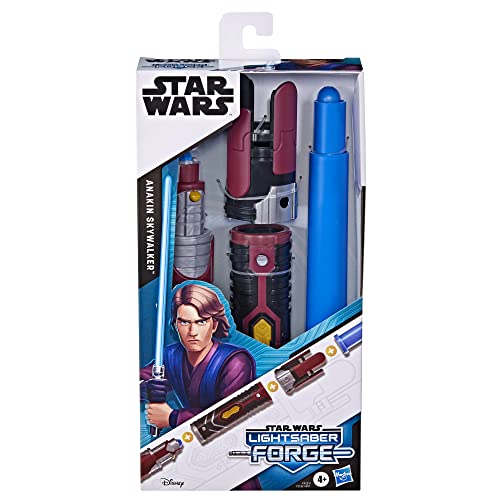 Star Wars Lightsaber Forge - Sable de luz Azul Extensible de Anakin Skywalker - Juguete Personalizable para Juego de rol - A Partir de 4 años