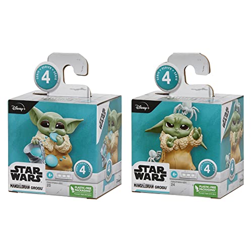 Star Wars - The Bounty Collection Series 4 - Pack Doble de Figuras de Grogu - Poses Arañas Molestas y Comiendo Galletas - A Partir de 4 años