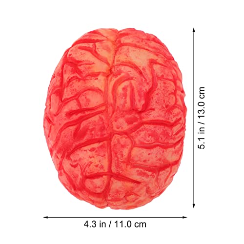 STOBOK Cerebro Sangriento de Halloween Órganos Humanos Falsos Cerebro Artificial Accesorios de Fiesta de Halloween Decoración de Casa Embrujada Juguetes de Truco de Broma de Halloween