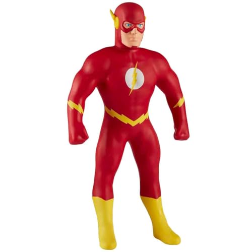 Stretch - Flash de 25 cm, Juguete de la Liga de la Justicia de DC, muñeco superhéroe que se estira hasta 4 Veces su tamaño y maleable que vuelve a su Forma Original, +5 años, Famosa (TR305000)