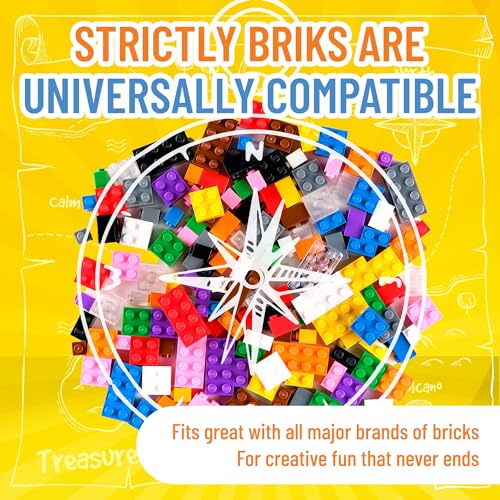 Strictly Briks - Set de Ladrillos de construcción - 156 Piezas de 12 Colores Diferentes - Piezas Sueltas - Compatible con Todas Las Grandes Marcas
