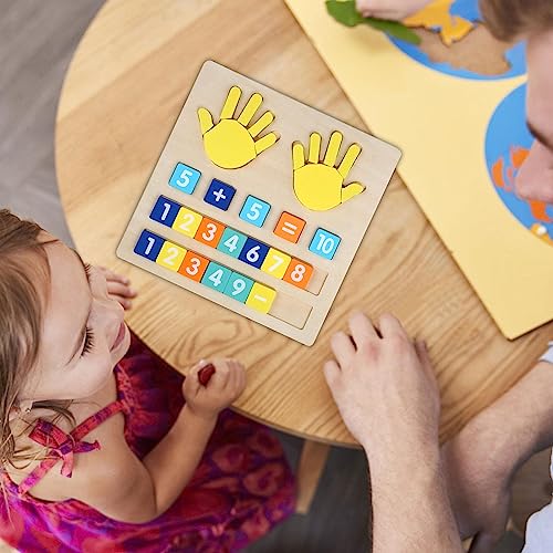 Stronrive Juguete números Dedo - Juegos jardín Infancia Madera para Tablero Aprendizaje en el Aula | Juguetes Dedo números Aprendizaje, Divertidos y educativos