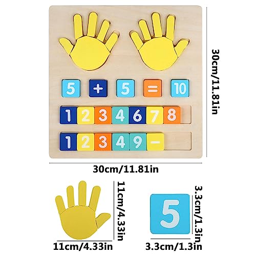Stronrive Juguete números Dedo - Juegos jardín Infancia Madera para Tablero Aprendizaje en el Aula | Juguetes Dedo números Aprendizaje, Divertidos y educativos