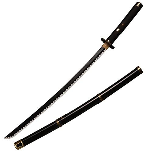 Sword Valley Espada de Madera Roronoa Zoro de 100 cm, Madera Katana, Anime japonés, Cosplay, Espada de Yubashiri