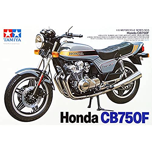 Tamiya Honda CB750F 1:12 Kit, Color Plateado, (14006)