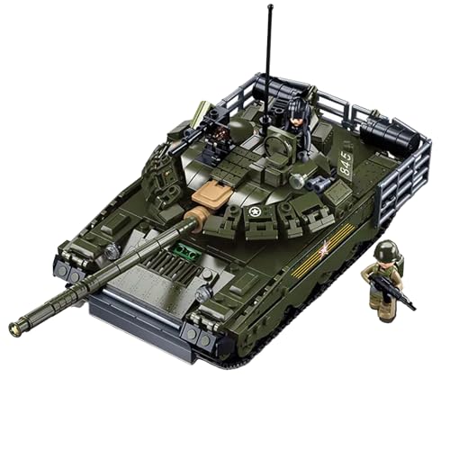Tarcury Modelo de Tanque de Batalla Principal T-80 - Escala 1:35, Set de Juguetes Militares de 798 Piezas con 2 Soldados de Juguete,Regalo Ideal para los Fans del Militar