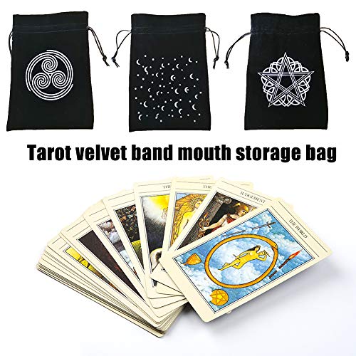 Tarot - Bolsa de almacenamiento para tarjetas de tarot, de terciopelo con cordón para Tarot, joyas, juguetes, accesorios para juegos de mesa
