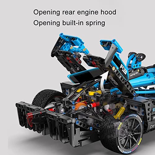 Technology MOC Building Blocks Sports Car,1667 Parts DIY Assembly Series,1/8 Formula 1 Racing Car Model Building Blocks