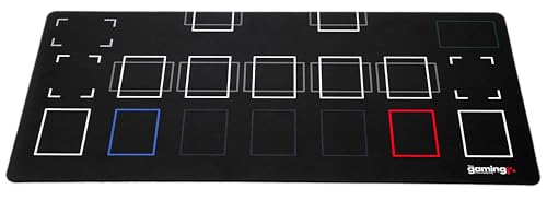 The Gaming Mat Company YuGiOh - Tapete de juego compatible con cartas YuGiOh, Master 4 para un jugador con zona de desterramiento y cubierta lateral, tapete de juego de tablero TCG, tapete de juego de