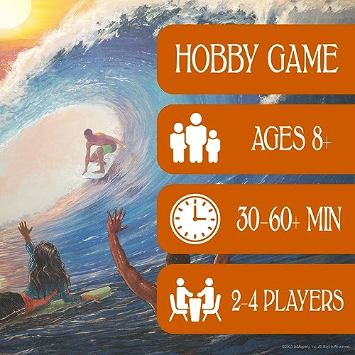 The Wave | Surfing Themed Light Strategy Card Game | Custom Artwork | 2 to 4 Players and Ages 8 and Up