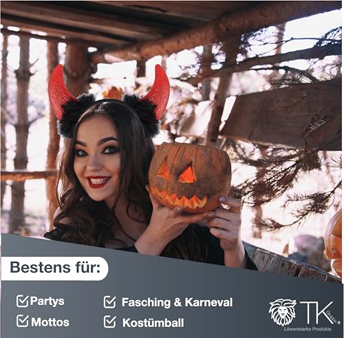 TK Gruppe Timo Klingler Accesorio para disfraz de cuernos de diablo, disfraz de mujer y niños en Carnaval y Halloween