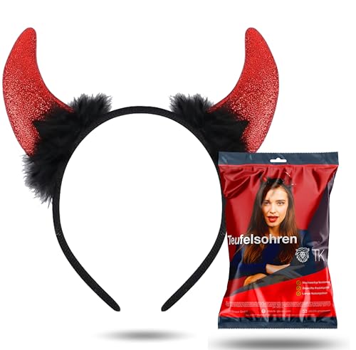 TK Gruppe Timo Klingler Accesorio para disfraz de cuernos de diablo, disfraz de mujer y niños en Carnaval y Halloween