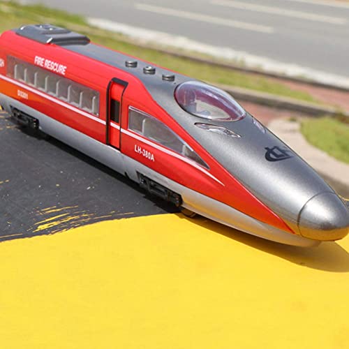Tomaibaby Simulado de alta velocidad tren tren modelo juguetes con tren de inercia modelo de plástico juguete de tren alto tire hacia atrás juguetes